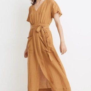 Madewell Dolman sleeve Linen blend dress